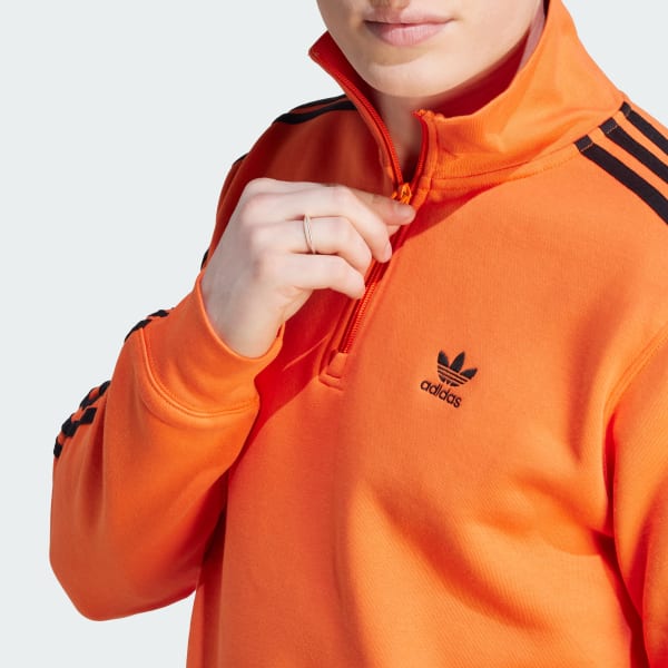 adidas Adicolor Classics 3-Stripes Half-Zip Sweatshirt - Orange