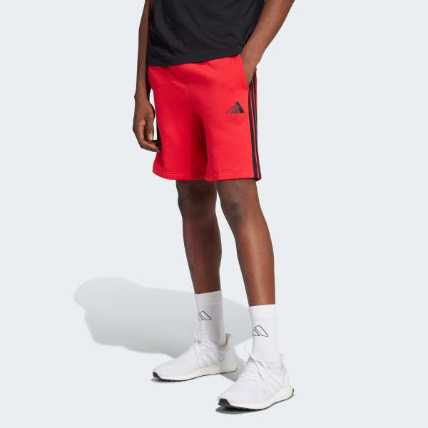 Essentials 3-Stripes Fleece Shorts