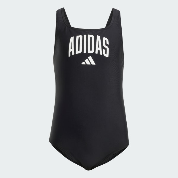 Noir Maillot de bain dos en V universitaire Enfants