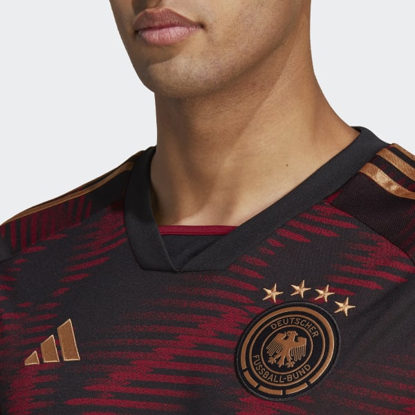 Czerń Germany 22 Long Sleeve Away Jersey HM277
