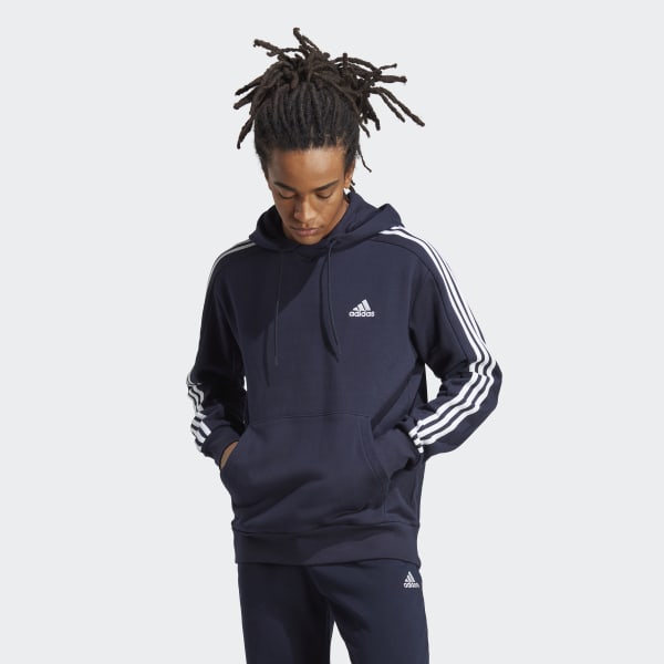 Blue Essentials French Terry 3-Stripes Hoodie