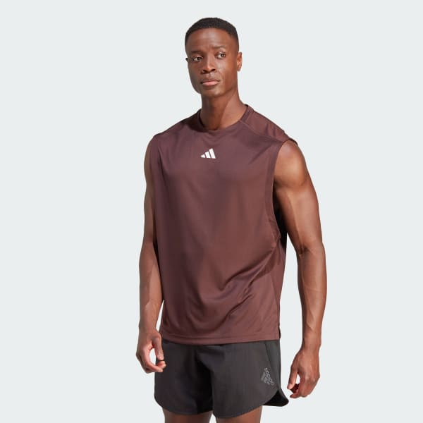 Overlappen Belang Waakzaam adidas Gym Heat Tank Top - Brown | Men's Training | adidas US
