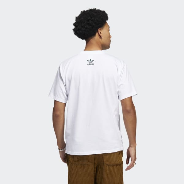 White Cartoon Trefoil Tee