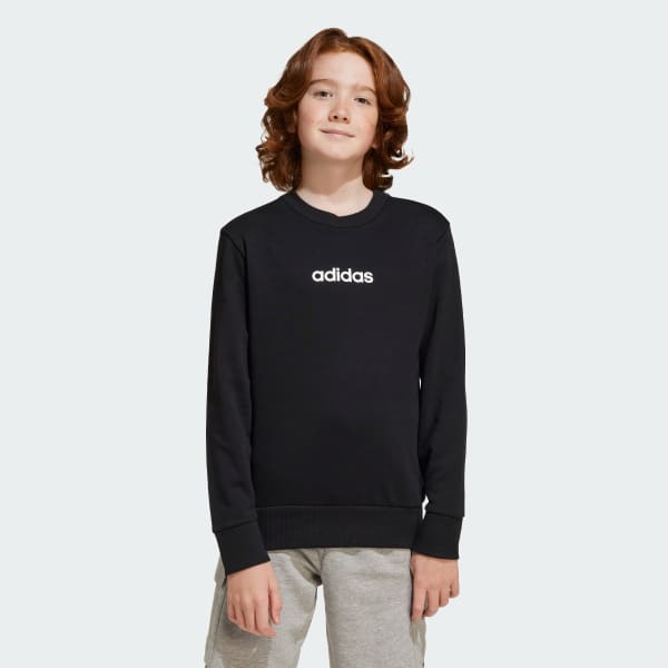 Negro Sudadera Cuello Redondo Essentials Niños