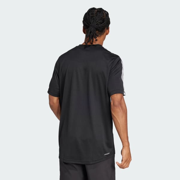Black AEROREADY Designed to Move Sport 3-Stripes Tee