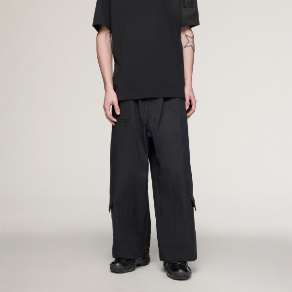 ブラック Y-3 CROPPED STRAIGHT LEG PANTS