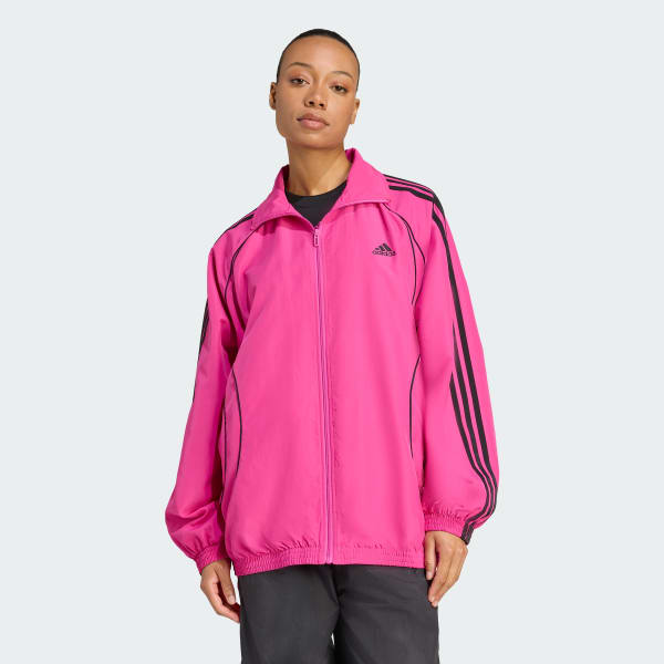 adidas Teamgeist Adicolor Oversized Woven Track Top - Pink