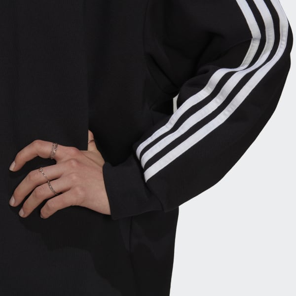 Svart Adicolor Classics Long Sleeve Sweatshirt Dress UW934