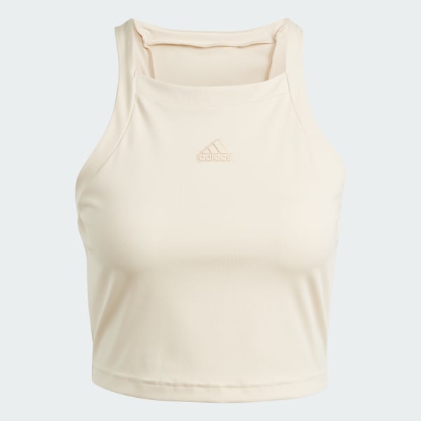 Beige City Break Crop Tank Top