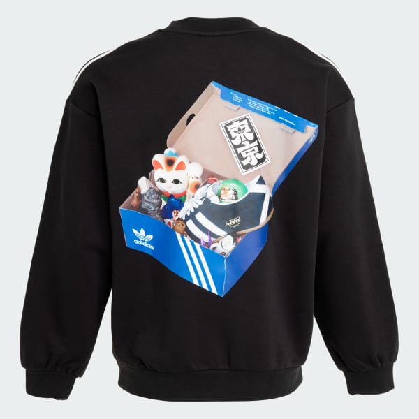 ブラック 東京 シューズボックス クルーネックスウェット