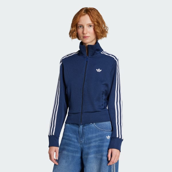 adidas Firebird Adicolor Knit Track Top - Blue | Free