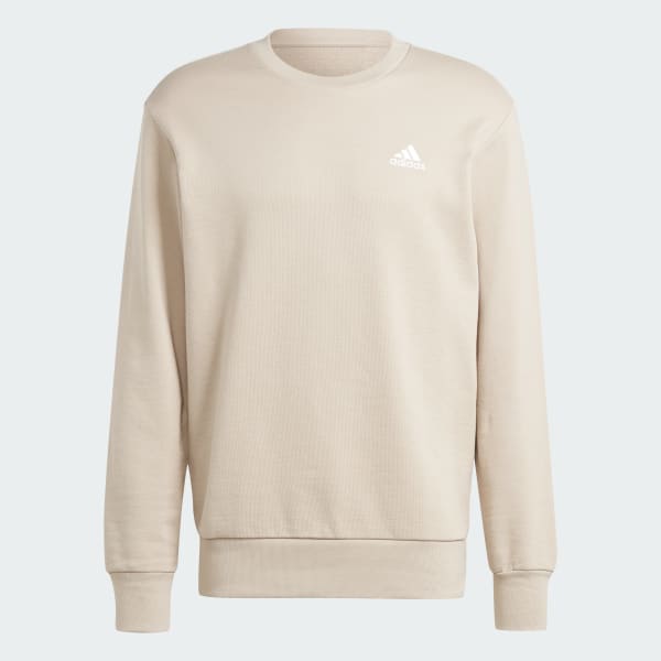 Adidas originals sweatshirt with embroidered small logo white on sale