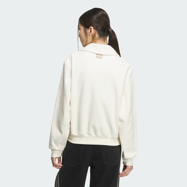White LNY HALFZIP Sweatshirt