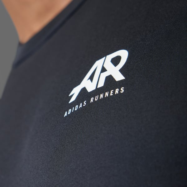 Đen Áo Thun Runners (Unisex)