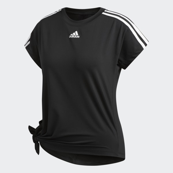 adidas 3 Stripes Tie Tee Black adidas Thailand