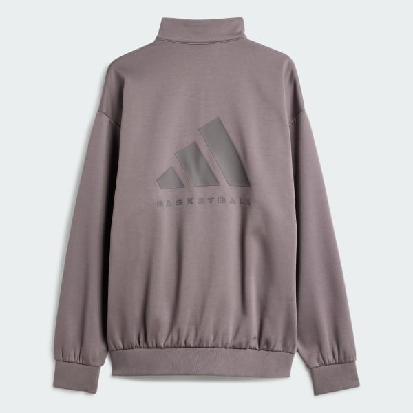 Marrone Felpa adidas Basketball Half-Zip
