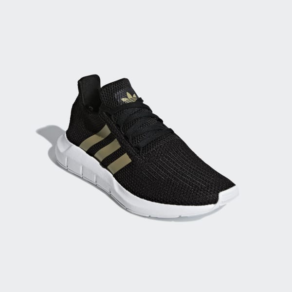 adidas swift run black & white shoes