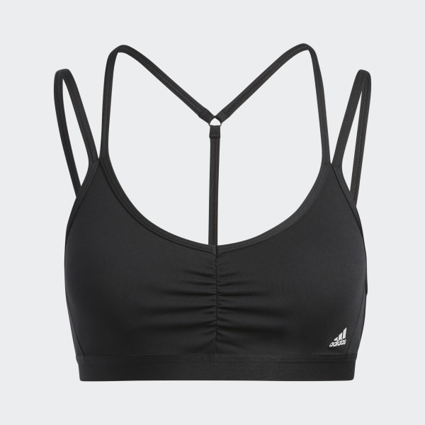Negro Top deportivo Yoga Essentials Soporte Ligero