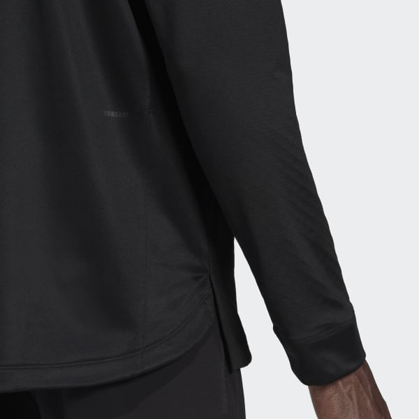 Noir Veste à capuche entièrement zippée chaude Workout IN158