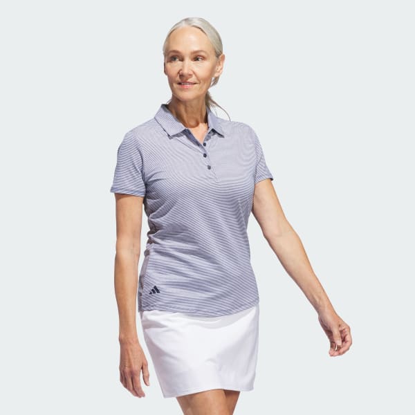 Azul Playera Polo de Manga Corta Ottoman Para Mujer