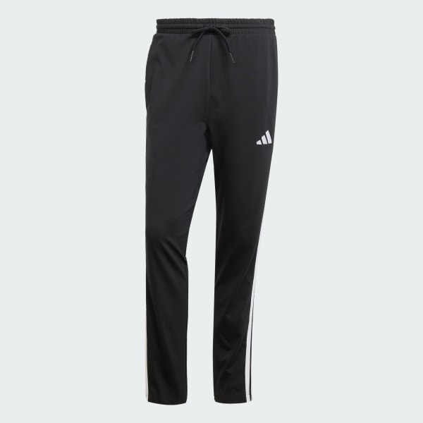 Black Essentials 3-Stripes Single Jersey Pants