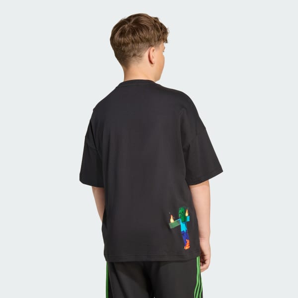 Preto Camiseta adidas x Minecraft Infantil
