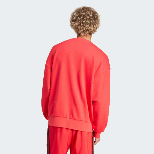 Rouge Sweat-shirt logo à 3 bandes coupe ample Essentials