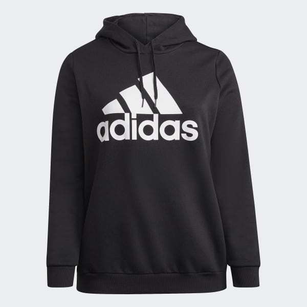 Noir Sweat-shirt à capuche Essentials Logo Fleece (Grandes tailles) IXV15