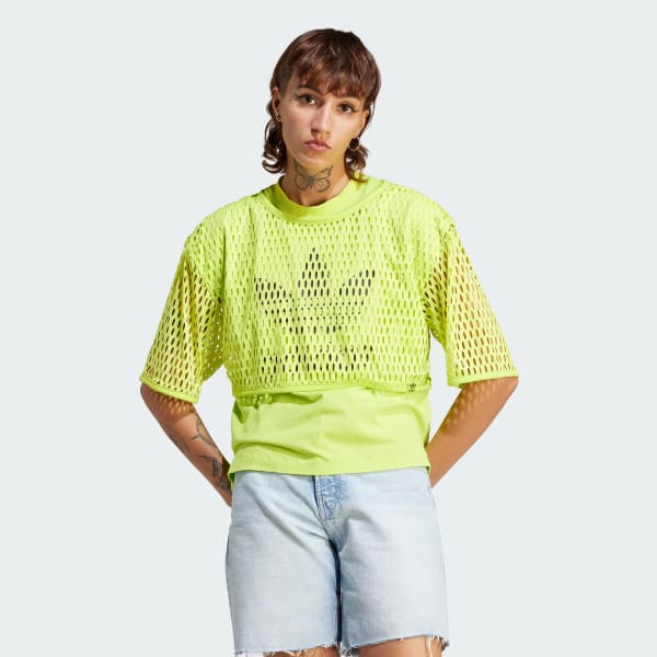 Adidas shirt geel shop