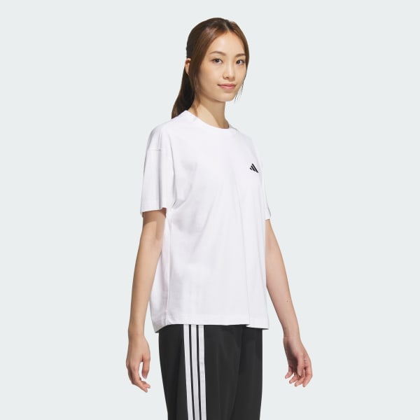 ホワイト エッセンシャルズ プラス スモールロゴ 半袖Tシャツ