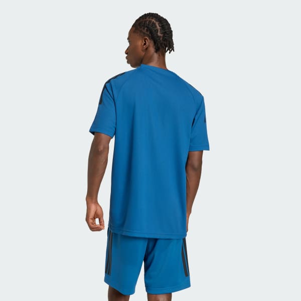Azul CAMISETA CLIMACOOL SERENO TRÊS LISTRAS