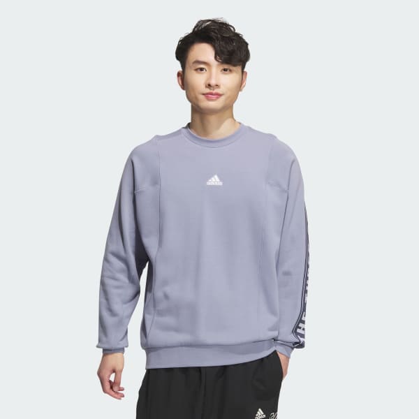 パープル ワーディングパック ルーズフィット フレンチテリー スウェットシャツ（ジェンダーニュートラル）