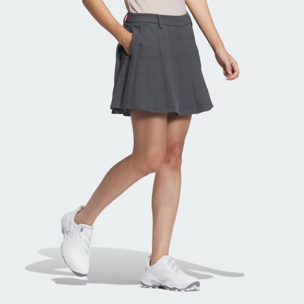 グレー 【ゴルフ】テクスチャード チェック プリーツスカート ライク ショーツ