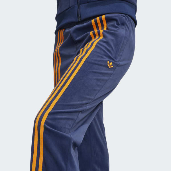 adidas アディダス ベロア トラックパンツ インディゴ ブルー Lサイズ adidas パンツ ベロア トラックパンツ / アディダスオリジナルス