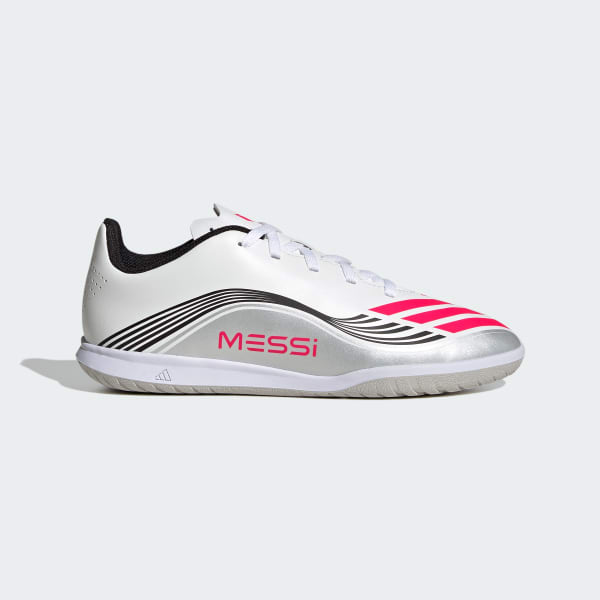 White F50 Messi Club Indoor Boots Kids