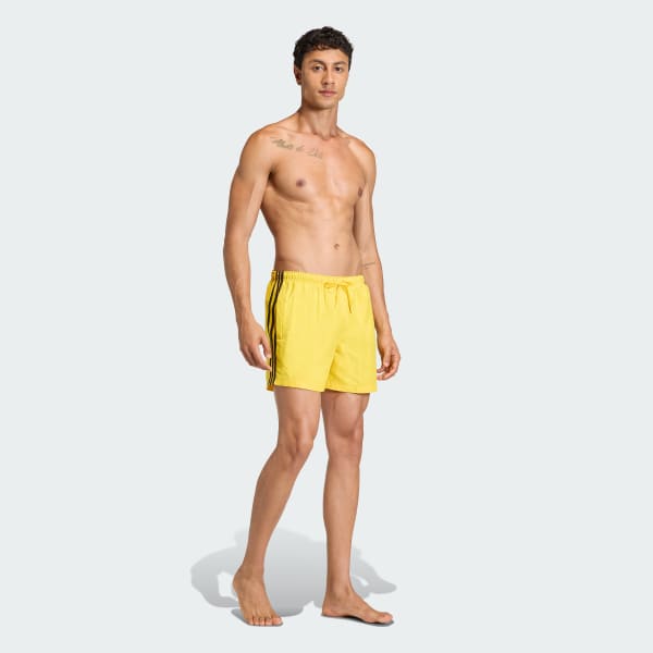 Yellow Adicolor 3-Stripes 5-Inch Swim Shorts