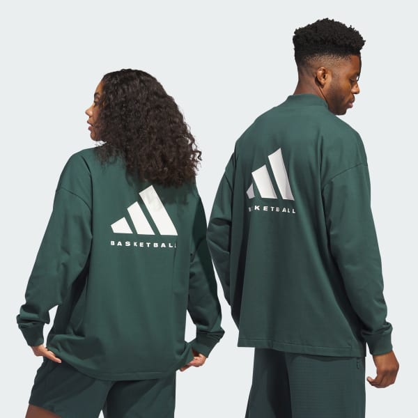 Verde Camiseta Manga Longa Basquete (Unissex)