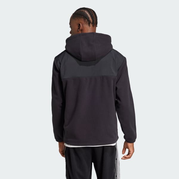 Felpa con cappuccio adicolor 3 Stripes Teddy Fleece