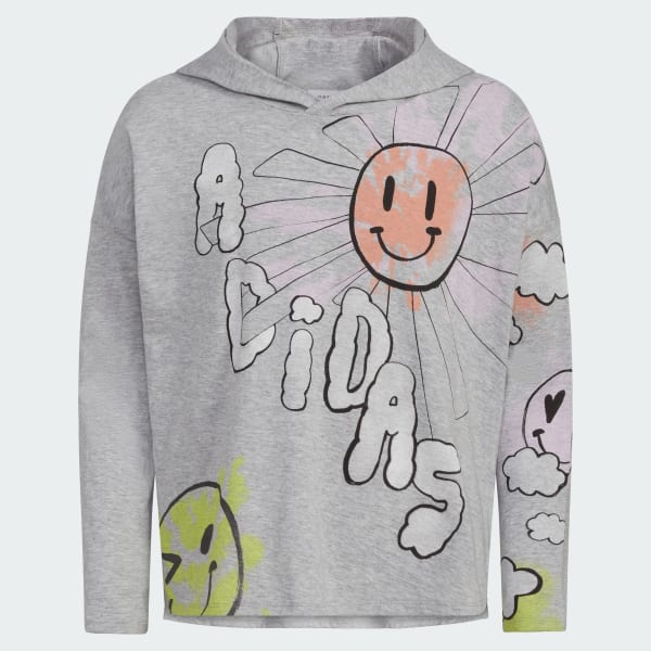 Adidas graphic long sleeve hoodie clearance