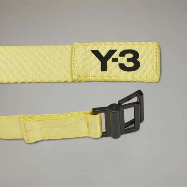 Yellow Y-3 CL 로고 벨트