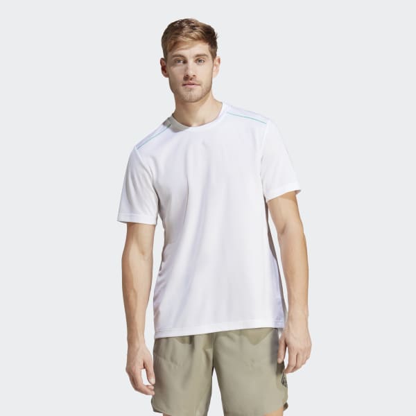 Branco T-shirt de Treino