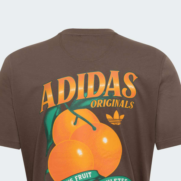 สีน้ำตาล เสื้อยืดทรงหลวม Retro Orange GFX