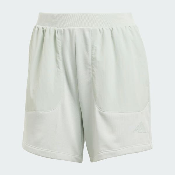 Szary City Escape Material-Mix Shorts