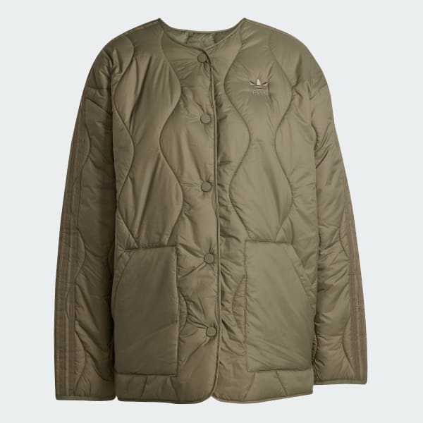 ダウンジャケット・コート adidas Fashion Quilted Liner Jacket Olive JJ4354 adidas Fashion Quilted Liner Jacket - Green | adidas Finland
