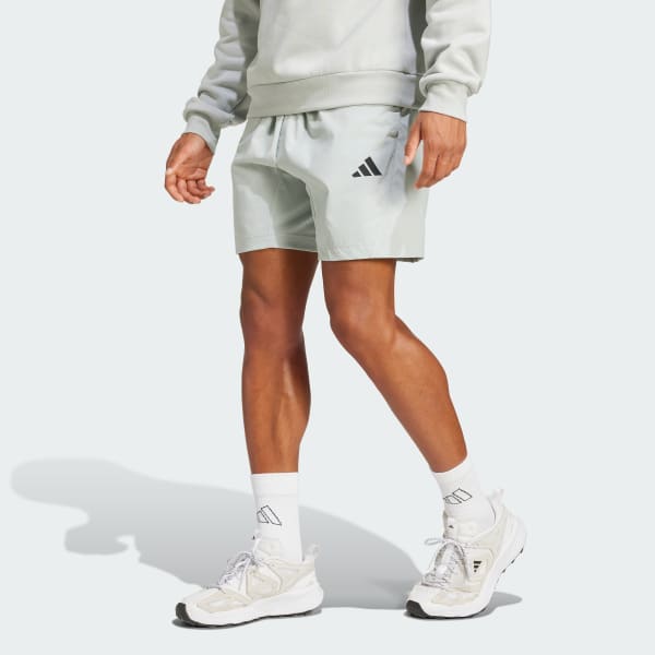 สีเทา กางเกงขาสั้นผ้าทอ City Escape