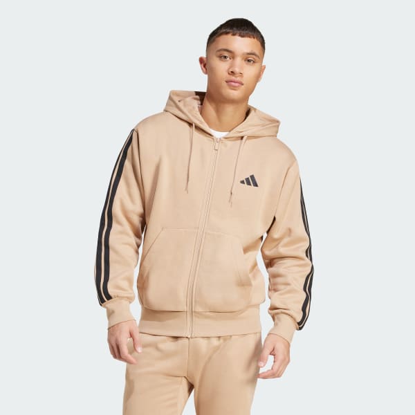 Marrone Felpa con cappuccio Essentials 3-Stripes Fleece