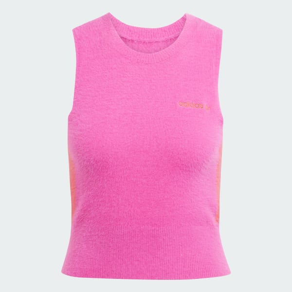 Pink Fluffy Knitted Vest