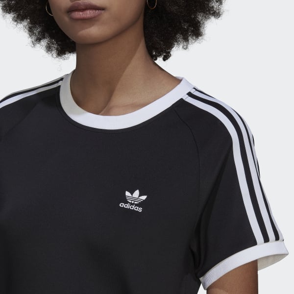 Czerń Adicolor Classics Slim 3-Stripes Tee F0357