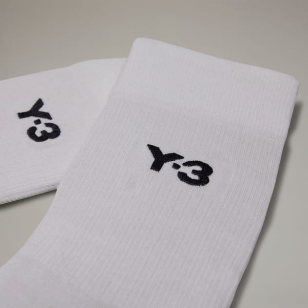 White Y-3 Classic Crew Socks