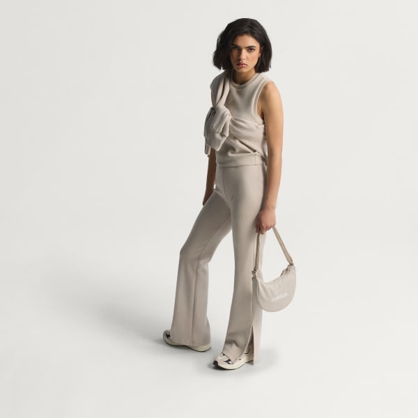 Beige Soft Lux Flared Pants
